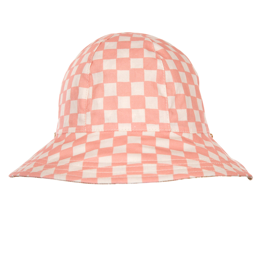 Daisy Chain Wide Brim Reversible Sunhat - Gold, Cream and Pink