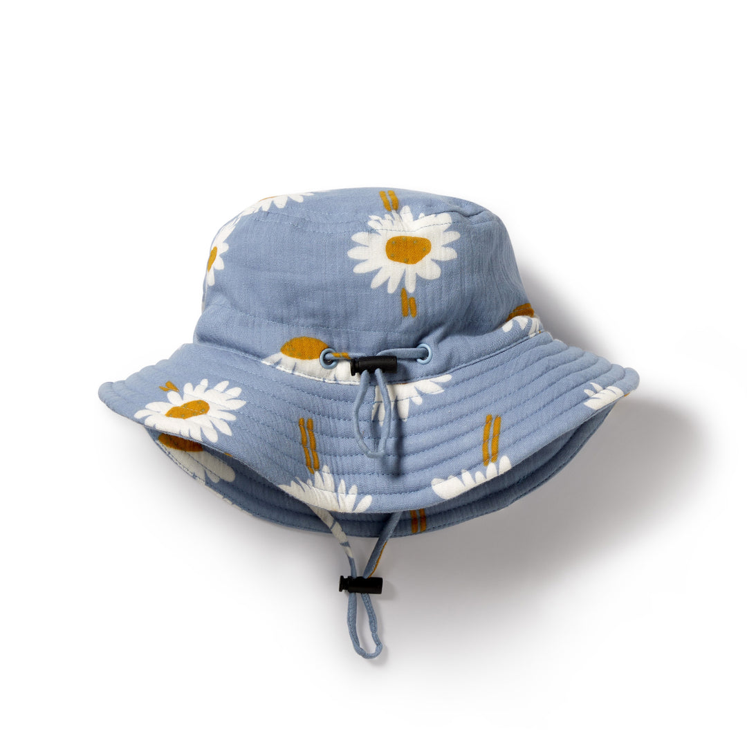 Organic Crinkle Sun Hat - Daisy Floral