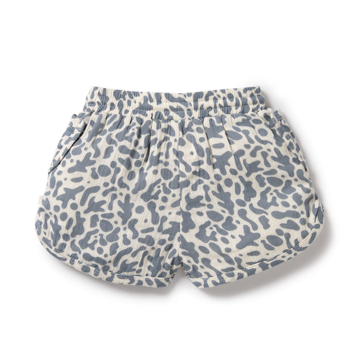 Organic Crinkle Short - Blue Coral