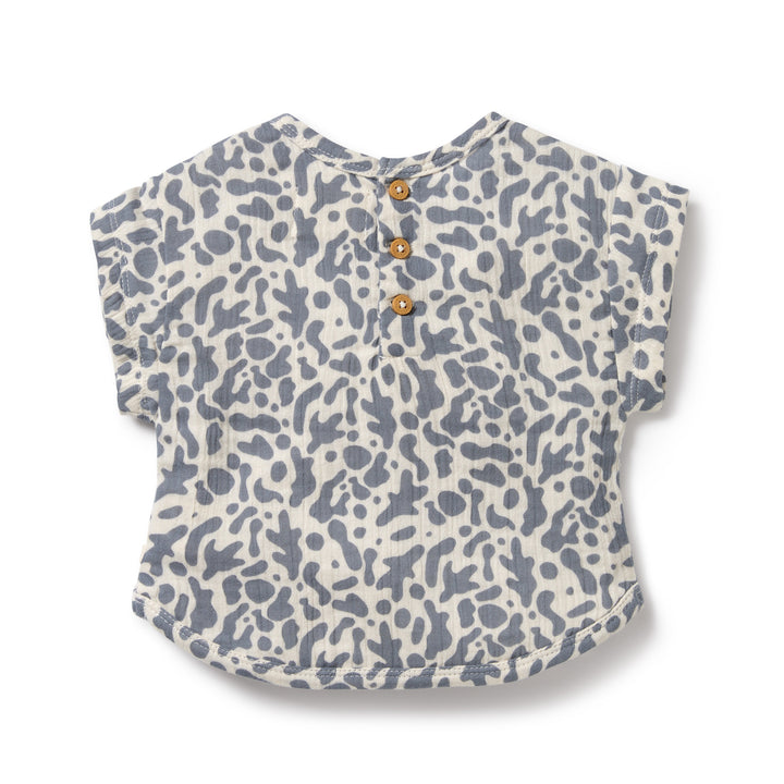 Organic Crinkle Tee - Blue Coral