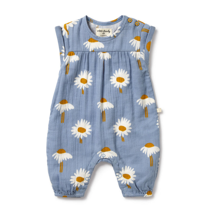 Organic Crinkle Jumpsuit - Daisy Floral