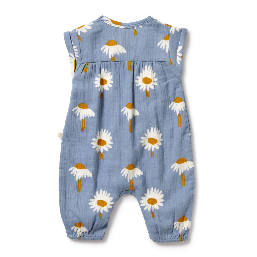 Organic Crinkle Jumpsuit - Daisy Floral