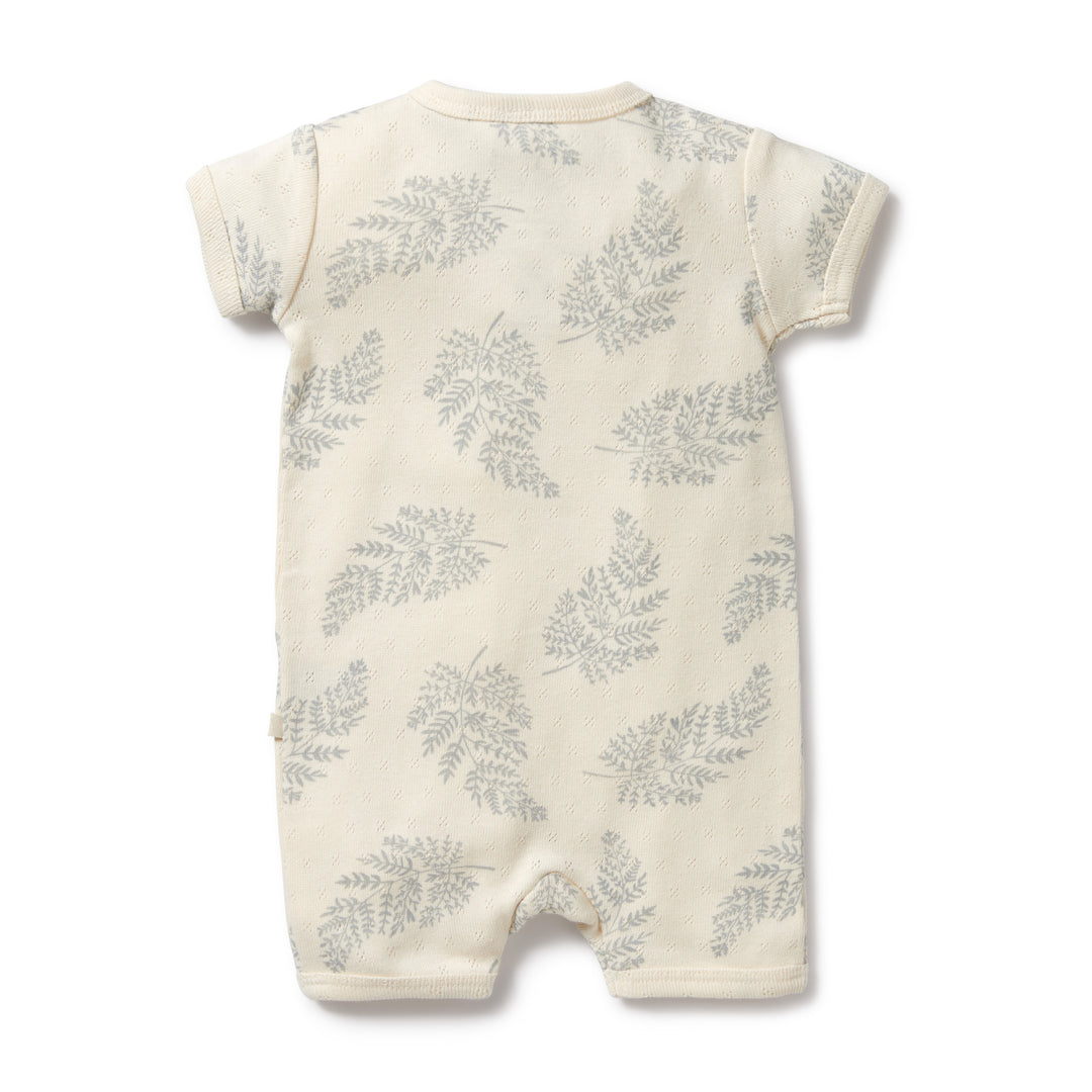 Organic Pointelle Boyleg Zipsuit - Forever Ferns