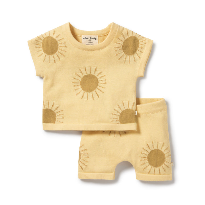 Organic Knitted Set - Sunshine