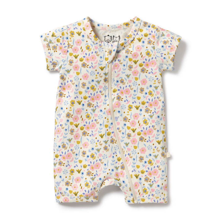 Organic Boyleg Zipsuit - Ava Floral