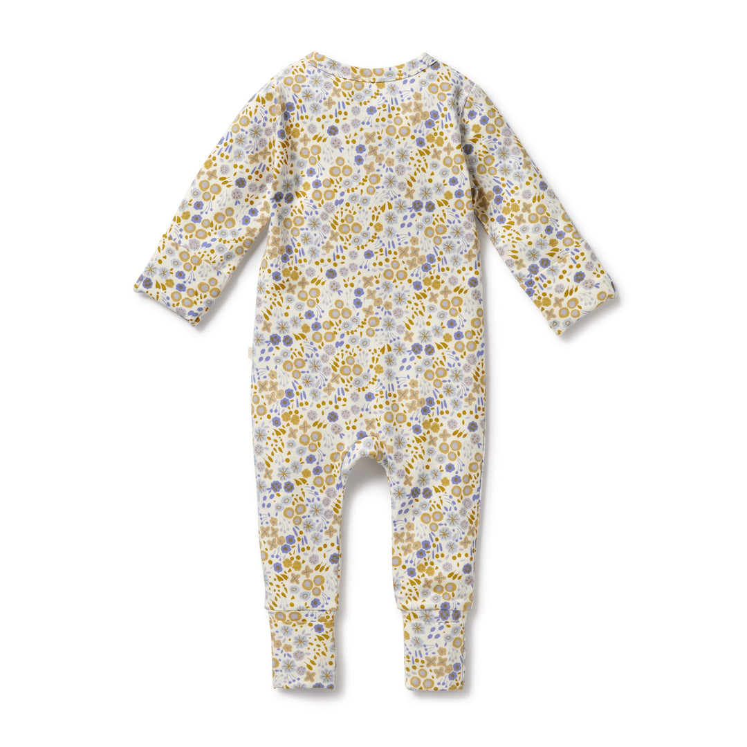 Organic Zipsuit with Feet - Little Meadow