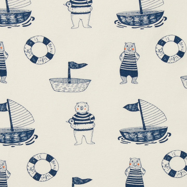 Organic Cot Sheet - Nautical Bear