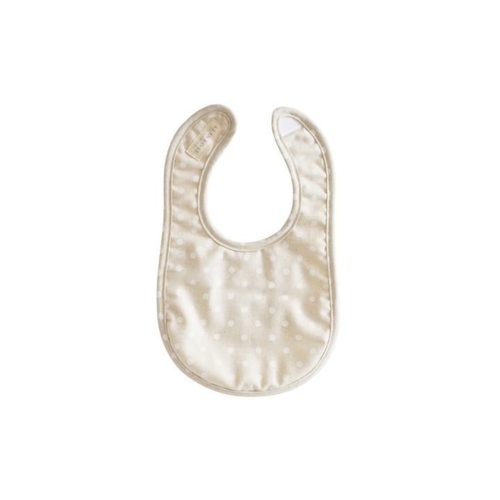 Alimrose Bib - White Linen Spot - kateinglishdesigns