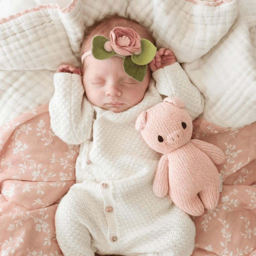 Cuddle + Kind Knitted Baby Animals - Piglet - kateinglishdesigns