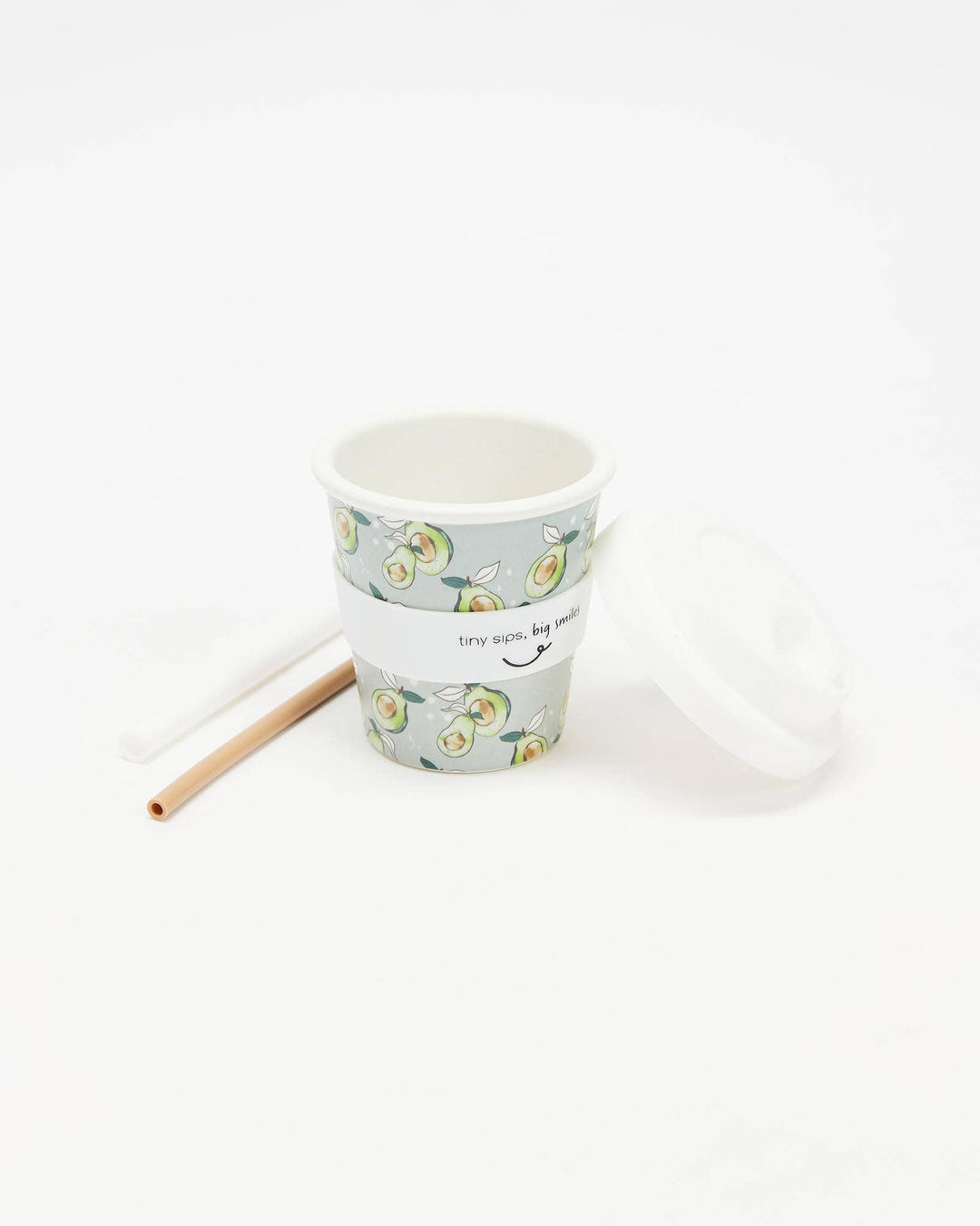 Itti Bamboo Baby Cino Cup + 2 Straws - Avocado