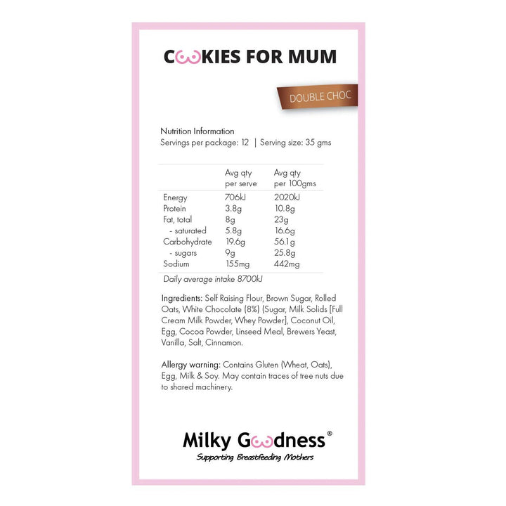 Milky Goodness Double Choc Lactation Cookies - kateinglishdesigns