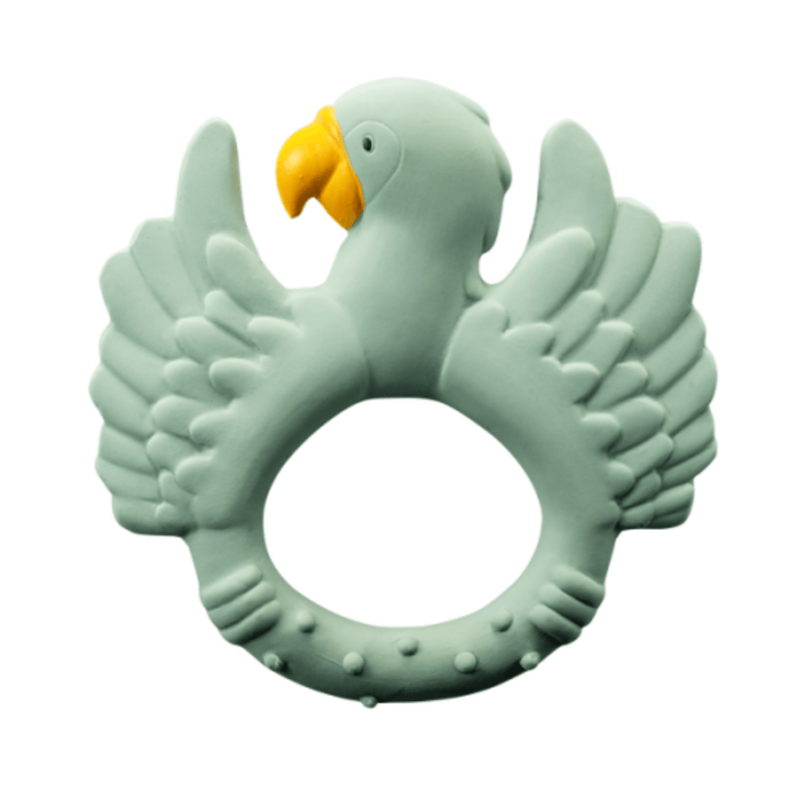 Natruba Teether Parrot - Light Green - kateinglishdesigns