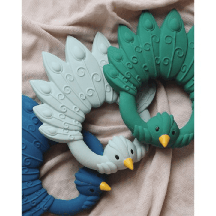 Natruba Teether Parrot - Light Green - kateinglishdesigns