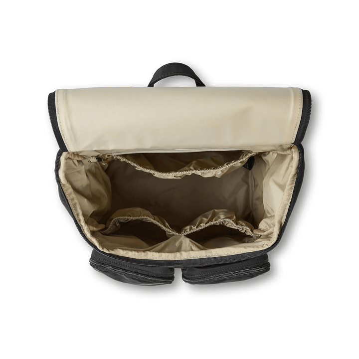 OiOi Signature Nappy Backpack - Black Faux Leather - kateinglishdesigns