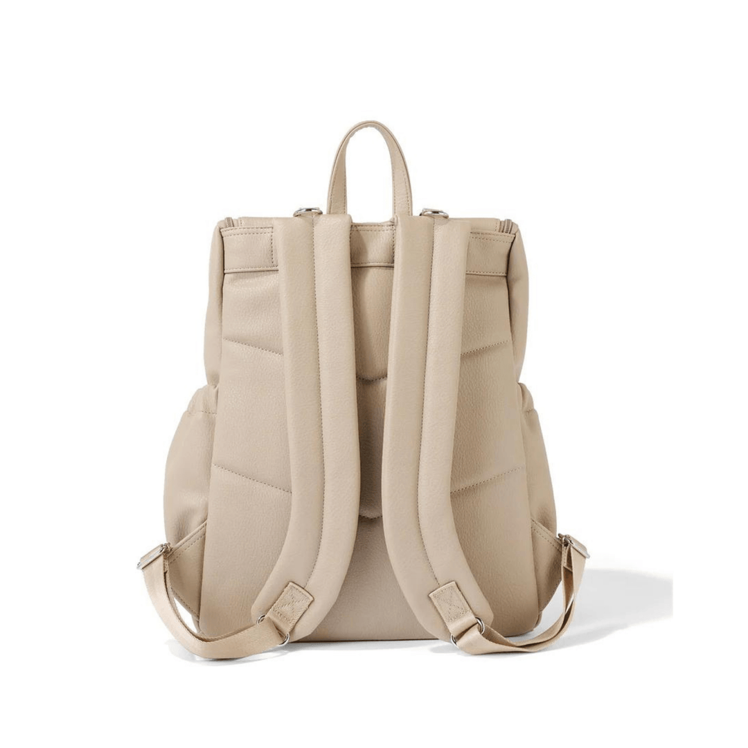 OiOi Signature Nappy Backpack - Oat Faux Leather - kateinglishdesigns