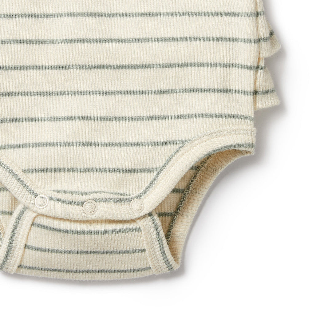 Wilson & Frenchy Petit Sage Organic Ruffle Bodysuit - kateinglishdesigns