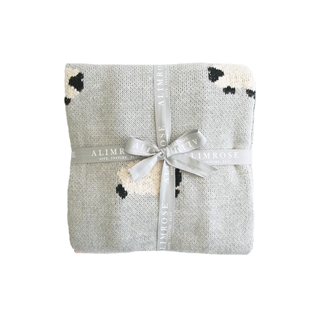 Alimrose Baa Baa Baby Blanket - Grey