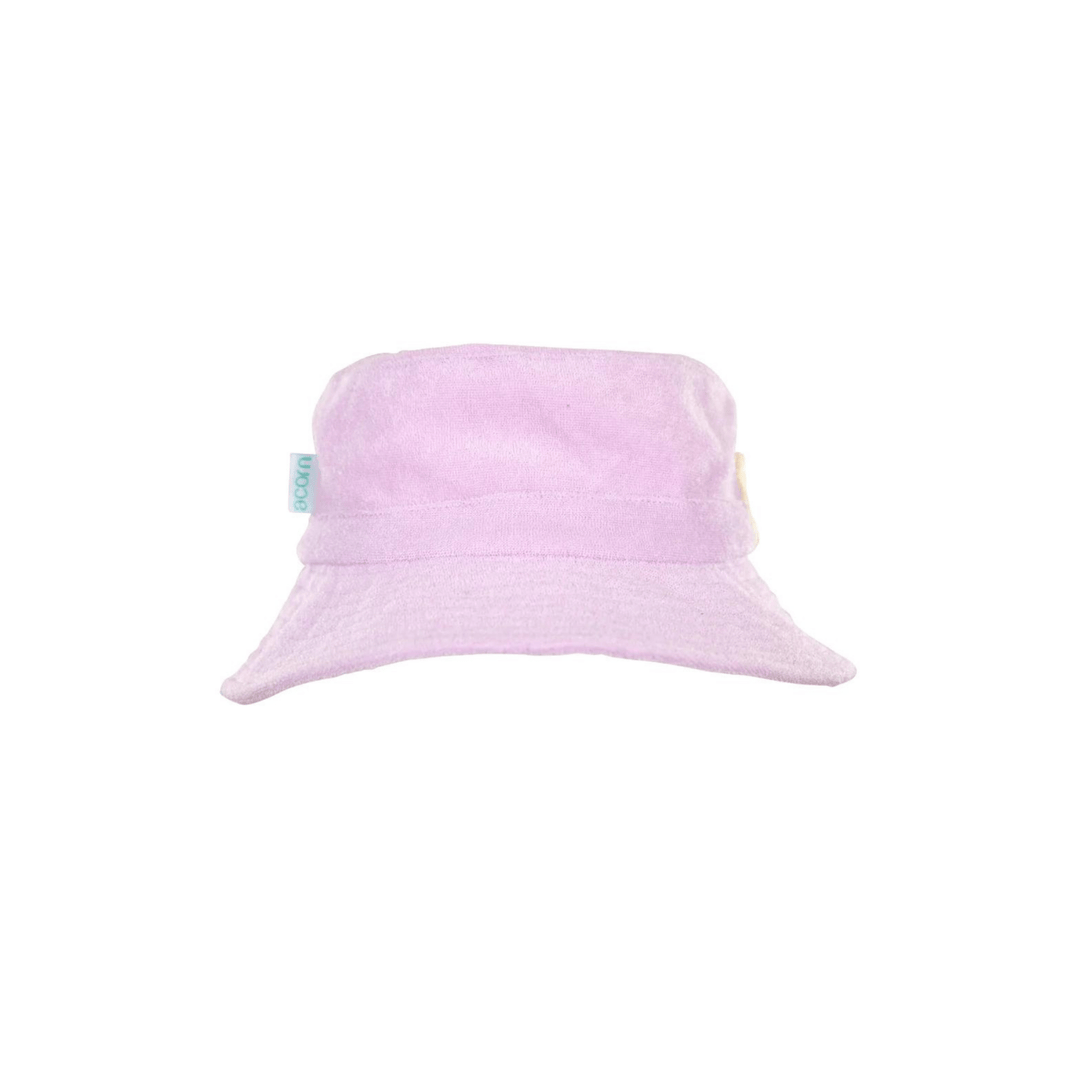 Acorn Lavender Terry Towelling Bucket Hat - kateinglishdesigns