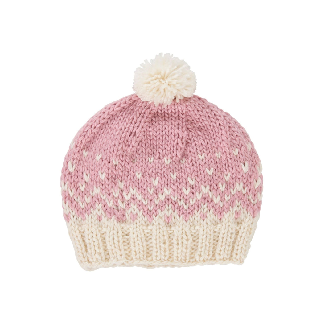 Acorn Snowflake Beanie - Pink - kateinglishdesigns