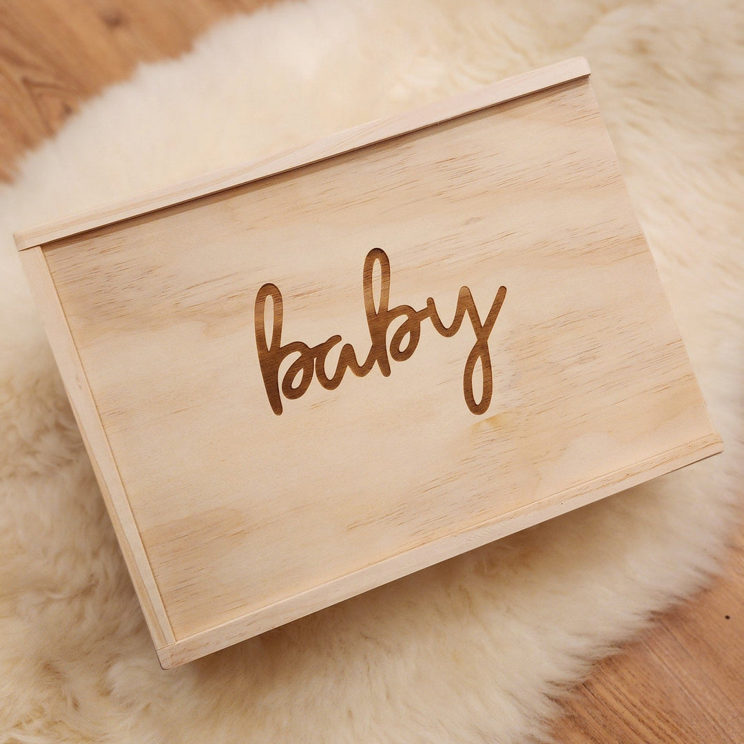 Australian Handmade Wooden Keepsake Baby Box - kateinglishdesigns