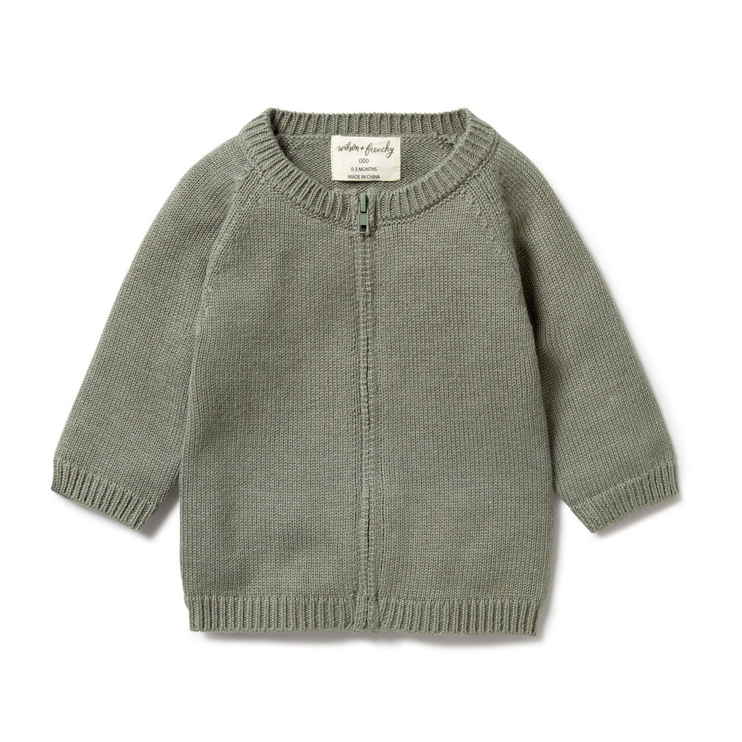 Wilson & Frenchy Knitted Zipped Cardigan - Shadow
