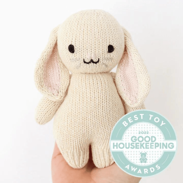 Cuddle + Kind Knitted Baby Animals - Baby Bunny Oatmeal - kateinglishdesigns