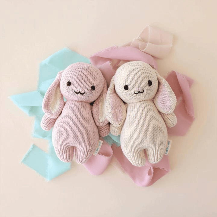 Cuddle + Kind Knitted Baby Animals - Baby Bunny Rose - kateinglishdesigns