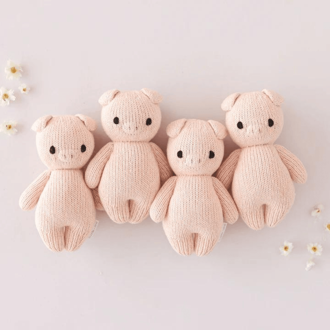 Cuddle + Kind Knitted Baby Animals - Piglet - kateinglishdesigns