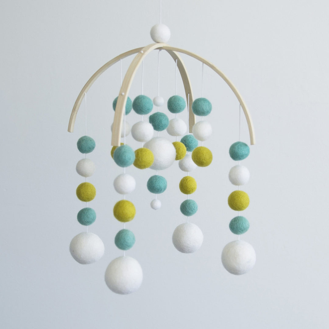 Willow Soy Baby Mobile - Mustard & Aqua