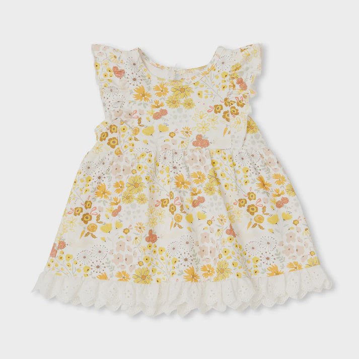 Eva Ruffle Sleeve Dress - Spring Flowers - kateinglishdesigns