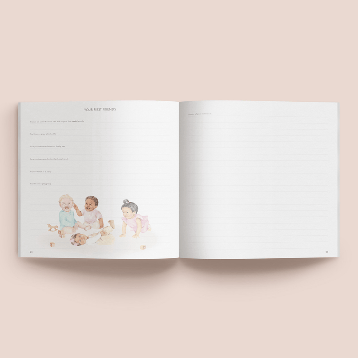 Forget Me Not Baby Record Book - Your First Years - kateinglishdesigns