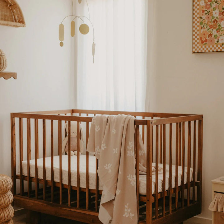 Fox & Fallow Organic Fitted Cot - Golden Vines - kateinglishdesigns