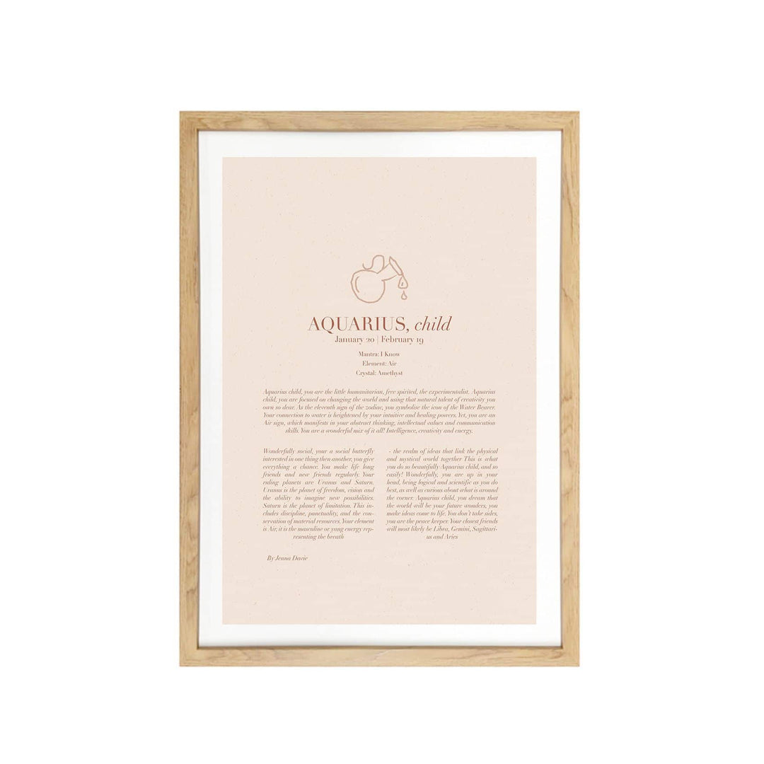 Jenna Davie Zodiac Star Sign Framed Print - Assorted - kateinglishdesigns