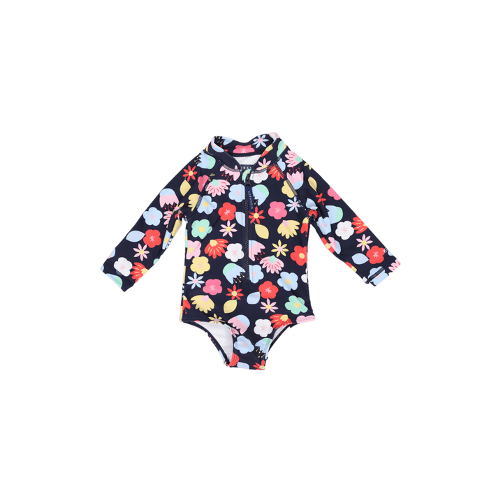Korango Long Sleeve Zip Swimwear - Flower - kateinglishdesigns