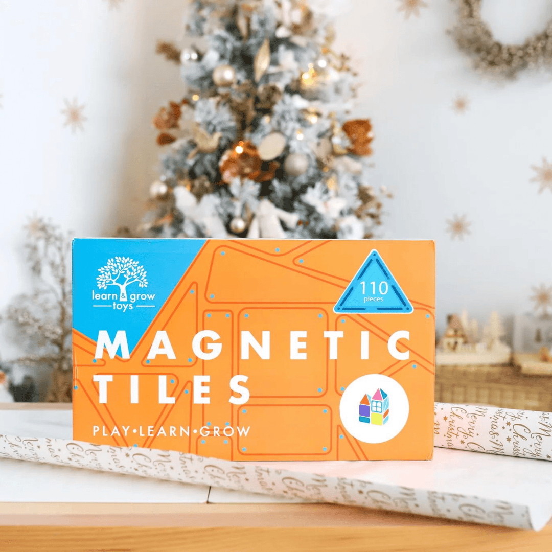 Learn & Grow Toys - Magnetic Tiles - Builders Pack (110 Piece) - kateinglishdesigns