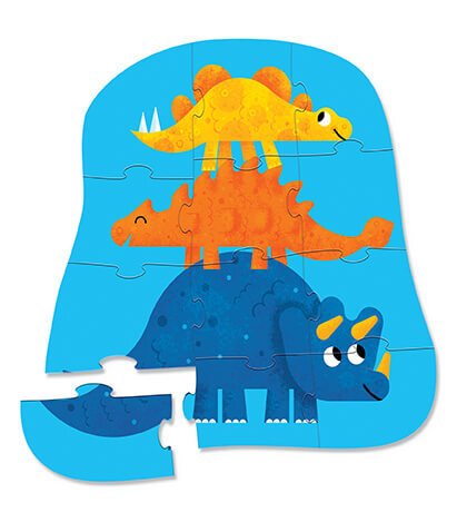 Mini Puzzle 12 pc - Dino Friends - kateinglishdesigns
