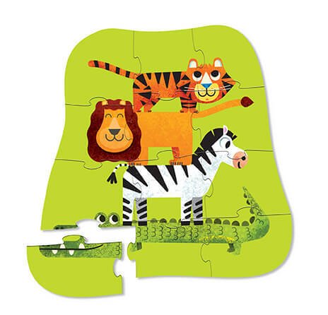 Mini Puzzle 12 pc - Jungle Friends - kateinglishdesigns