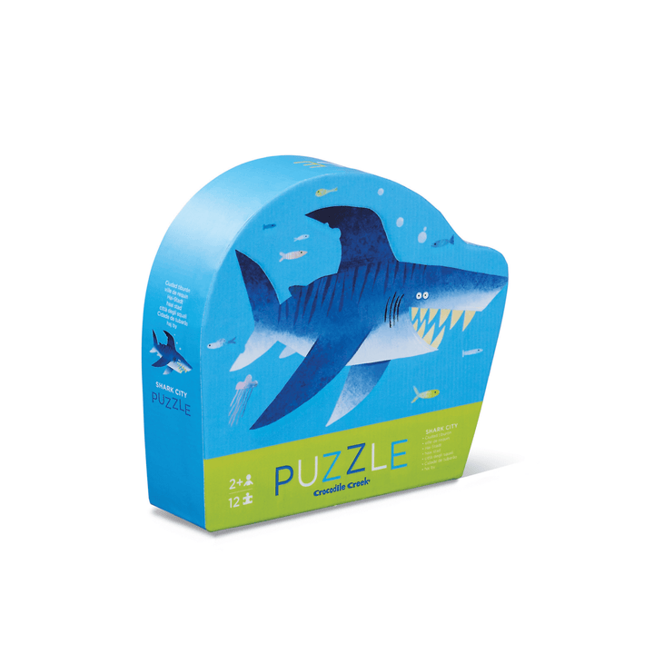 Mini Puzzle 12 pc - Shark City - kateinglishdesigns