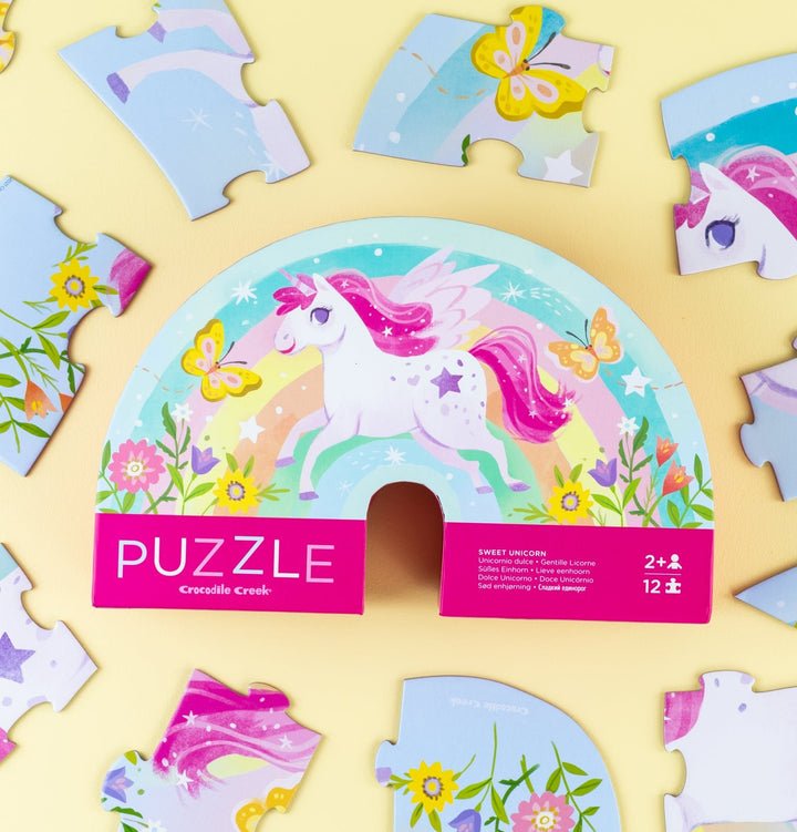 Mini Puzzle 12 pc - Sweet Unicorn - kateinglishdesigns
