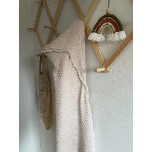 Natruba Muslin Hooded Baby Towel - Creme - kateinglishdesigns