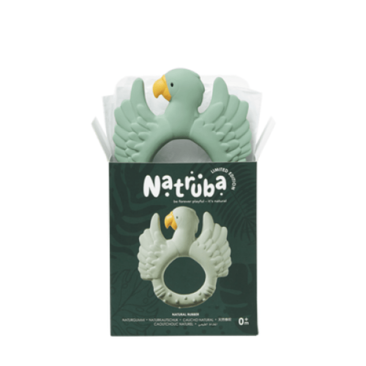 Natruba Teether Parrot - Light Green - kateinglishdesigns