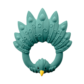 Natruba Teether Peacock - Green - kateinglishdesigns