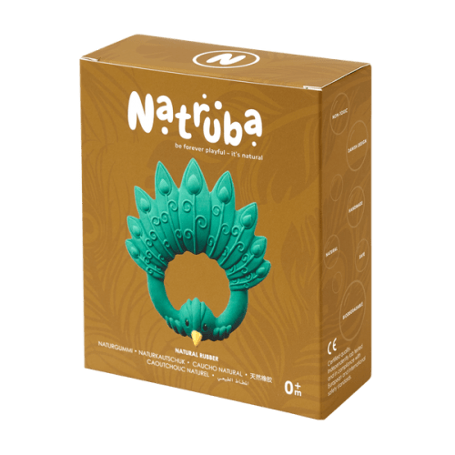 Natruba Teether Peacock - Green - kateinglishdesigns