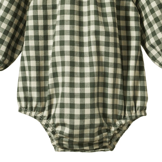 Nature Baby Bodysuit - Thyme Check - kateinglishdesigns