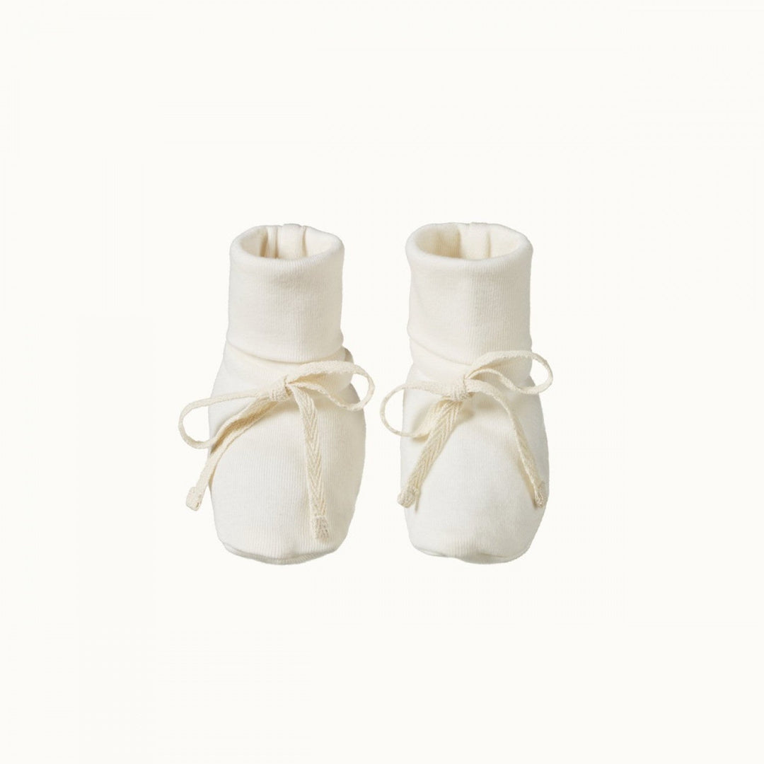Nature Baby Cotton Booties - Natural - kateinglishdesigns