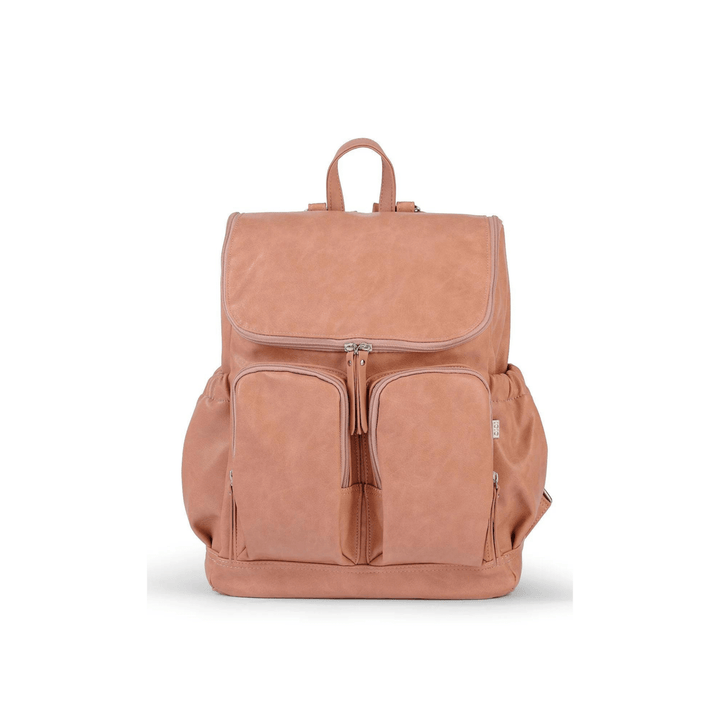 OiOi Signature Nappy Backpack - Dusty Rose Faux Leather - kateinglishdesigns
