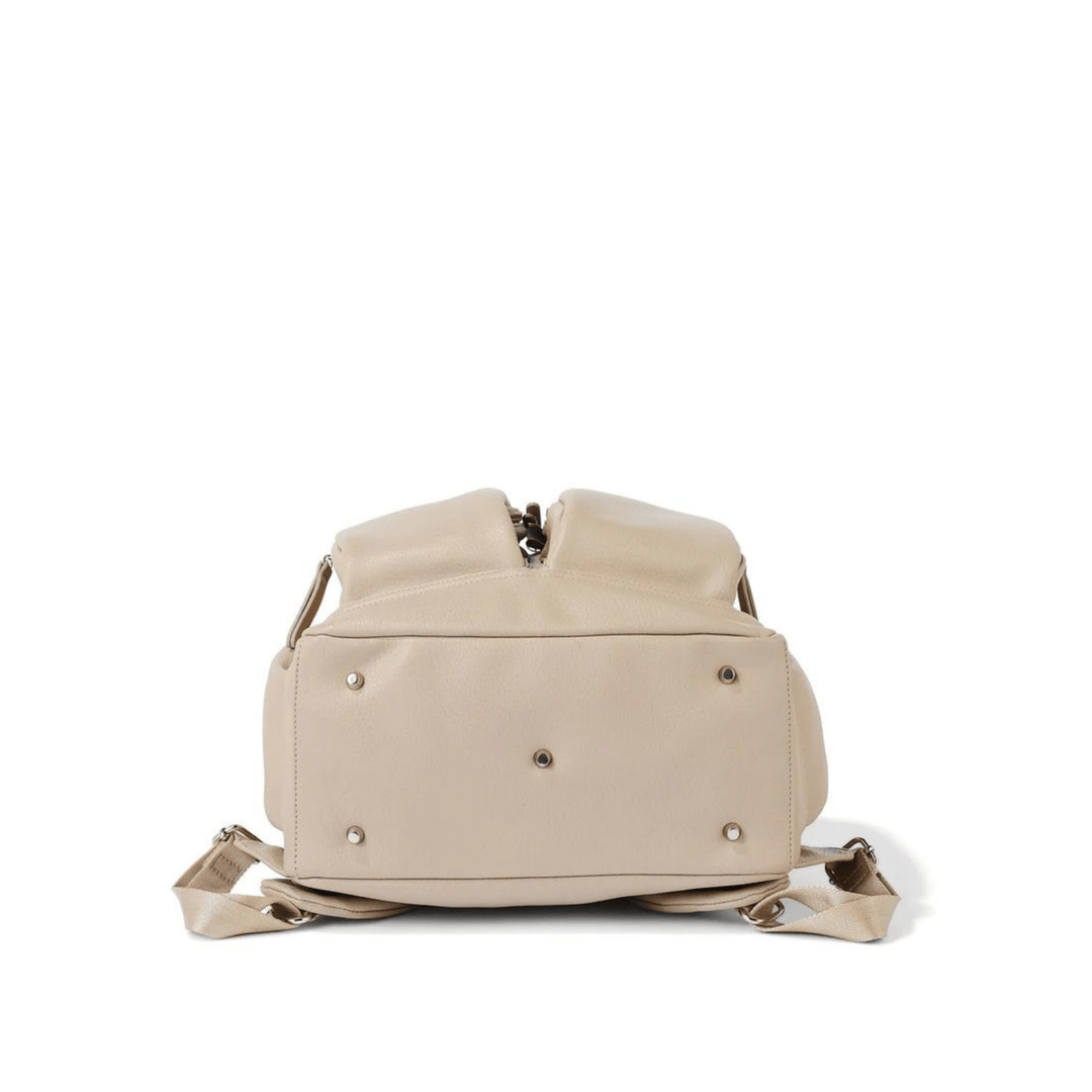 OiOi Signature Nappy Backpack - Oat Faux Leather - kateinglishdesigns