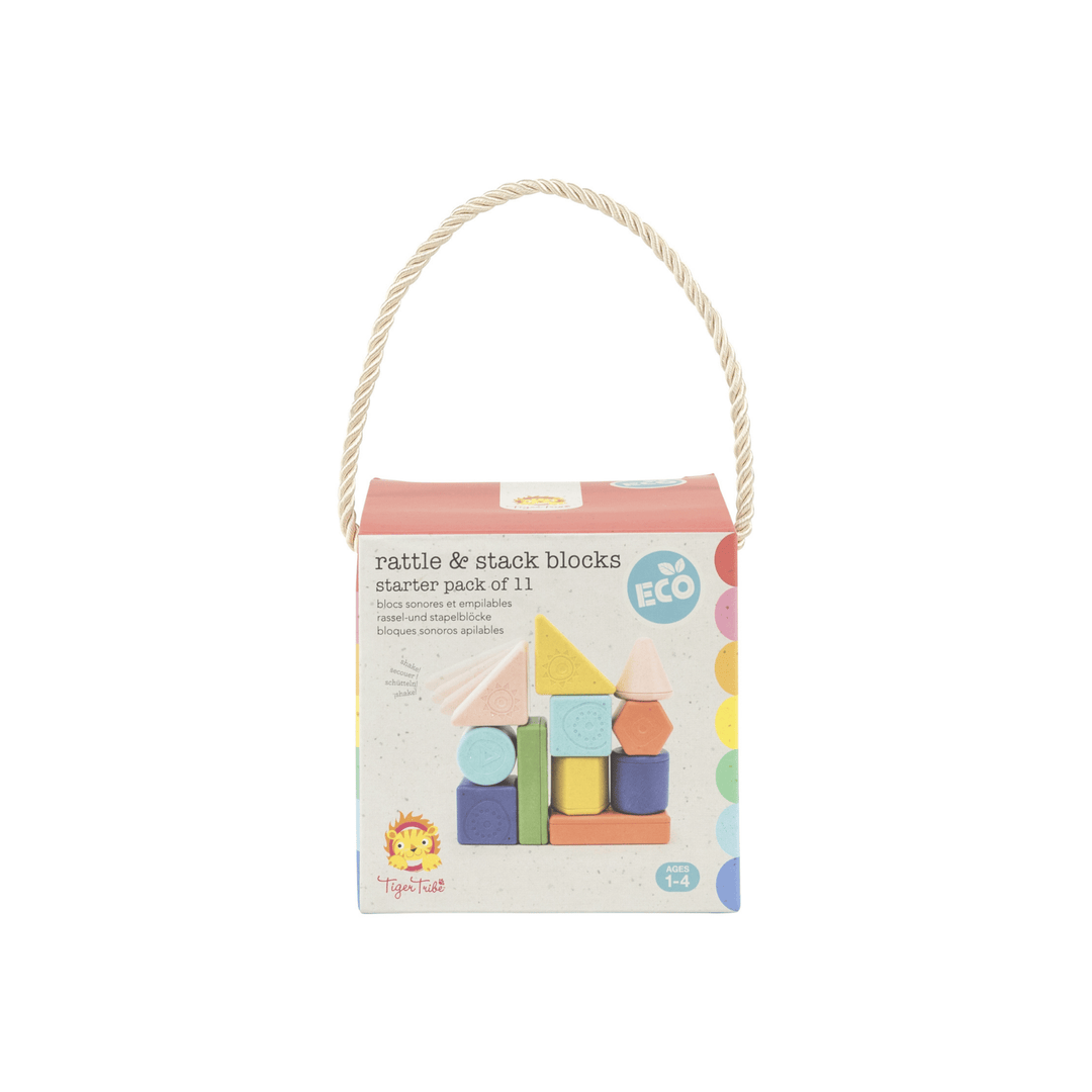 Rattle & Stack Blocks - Starter Pack Of 11 - kateinglishdesigns