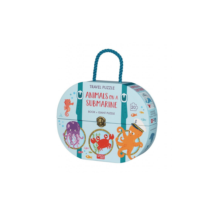 Sassi Travel Giant Puzzle And Book - Animals On A Submarine - kateinglishdesigns