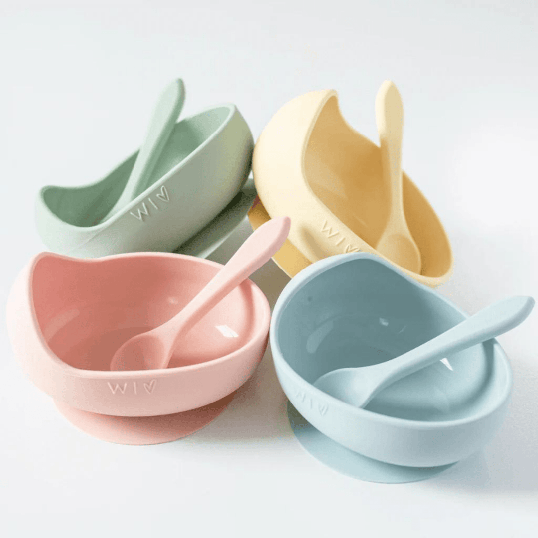 Silicone Baby Bowl and Spoon Set - kateinglishdesigns